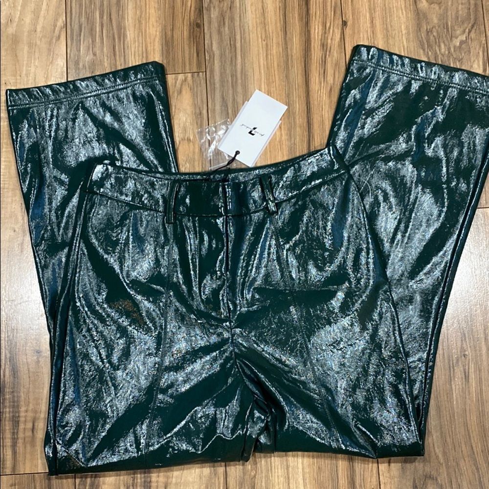 7 For all mankind Shiny green Faux Leather Pants - Picture 6 of 7